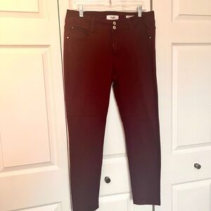 Angels Women's Deep Red Skinny Jeans